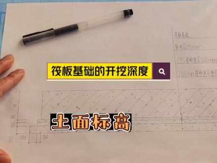 #筏板基础 筏板基础的开槽深度计算