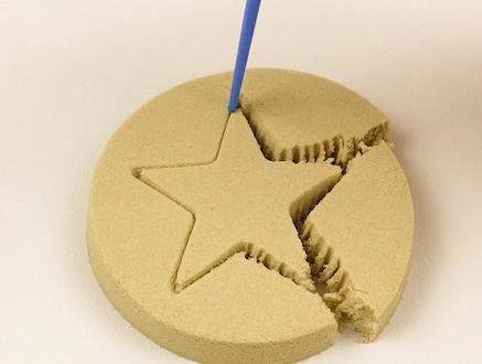 今天在给大家扣一个五角星#解压 #太空沙 #沉浸式