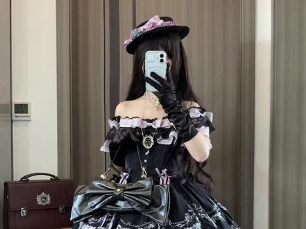 紫藤庭院一字肩op上身测评 #紫藤庭院 #花与珍珠匣 #吃我一波lolita安利 #lolita