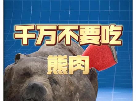 千万不要吃熊肉 #科普 #每天跟我涨知识 #科普一下 #知识科普