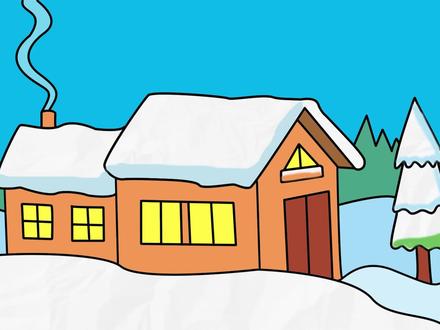 怎么画雪景的简笔画教程 #简笔画 #画画 #零基础学画画 #简笔画教程