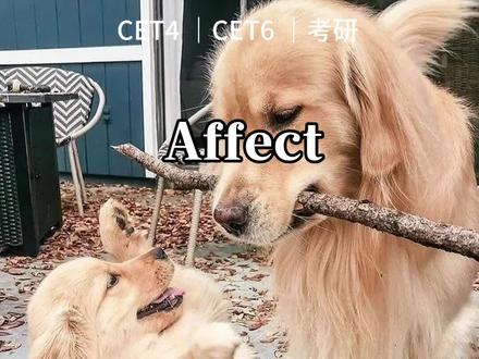 单词:Affect 常与“Effect”混淆,前者是动词,而后者是名词,且两者发音相似,易混淆用法。你知道他们分别是什么意思吗?#英语 #口语 #英语单词 #四六级 #单词速记