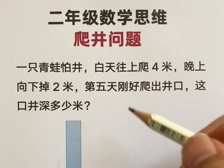 青蛙爬井,你学会了吗#小学数学 #数学思维