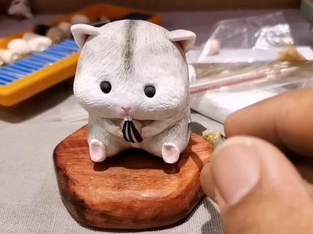 为一粉丝捏的小仓鼠#粘土 #小仓鼠 #手工 #软陶 #diy