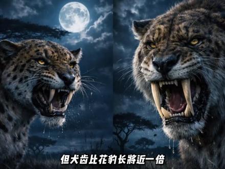 300万年前 人类的头骨上 被发现了两个整齐的洞 那是剑齿虎的牙印 科学家研究过化石数据 这种猫比同时代所有猛兽 都更偏爱猎杀人类#恐猫 #史前生物 #科普 #科普一下 #探索与发现