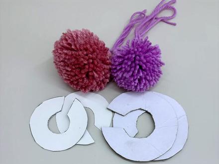 纸板做毛球方法#手工编织零基础教学