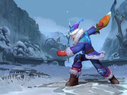 持胡萝卜的雪人 易皮肤展示 #英雄联盟手游