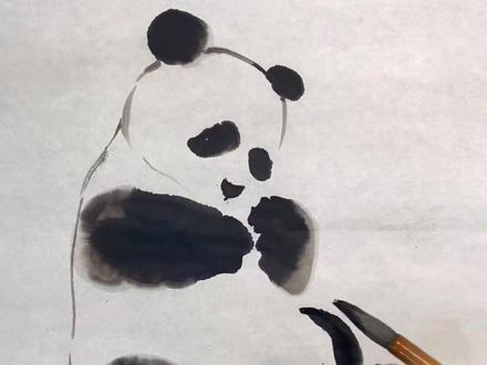 摸着良心说,是不是很简单?#国画 #国画熊猫 #国画教程 #一起学画画 #我这该死的艺术才华 #才华哥