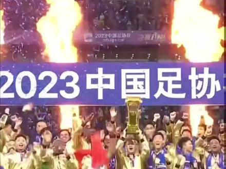 荣耀时刻🏆足协主席宋凯将冠军奖杯颁发给#上海申花 队长吴曦#dou来足球季 #足协杯