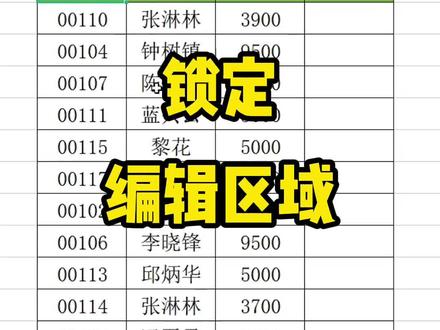 表格有多列内容已经填充完成,如果不想被人修改,只能编辑指定的区域,要如何进行锁定呢?#保护工作表 #办公技巧