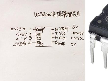 第三十三集|UC3842电源管理芯片、引脚功能及好坏检测,通俗易懂#电容 #电子元件 #元器件 #电子电工 #电工知识 #电子爱好者 #集成电路 #开关电源 #芯片 #零基础学电工