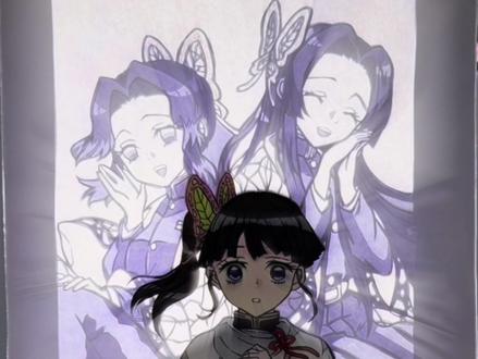 粉蝶去,紫蝶随,幼蝶欲去被拦回。 #鬼灭之刃 #蝴蝶忍 #蝴蝶三姐妹 #手绘 #恩米丙烯马克笔