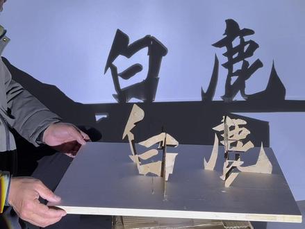 用影子画白鹿。#白鹿 #光影成画 #手工diy