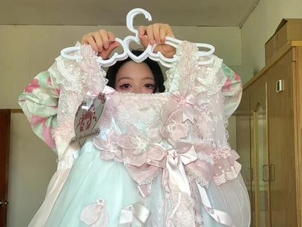 微胖测评樱花树下的告白新型 粉蓝jsk,华丽op粉粉#lolita测评 #花与珍珠匣樱花树下的告白 #樱花树下的告白新型 #花与珍珠匣#微胖测评