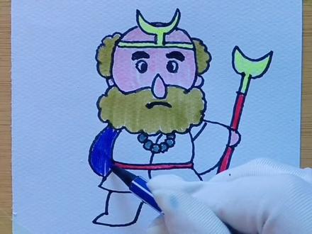 卡通人物简笔画 沙和尚