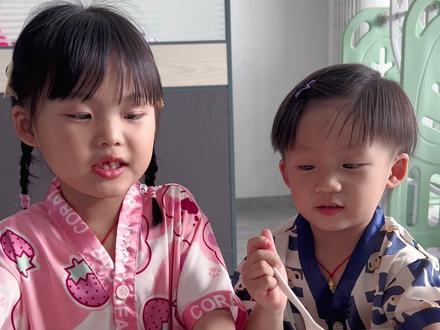 @蓓蓓🍧甜品全国可发 真的是两个贪吃鬼#皮皮方弟弟呀