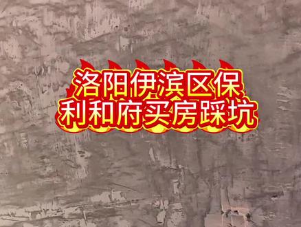 #洛阳保利和府维权 #央企品质塌房 #新房质量翻车 #伊滨区买房避坑 #普通人维权太难