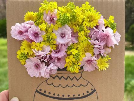 画个花瓶,剩下的交给孩子,一起感受春天的美好吧!#亲子手工 #幼儿园手工 #春天手工 #儿童创意手工 #幼儿园环创