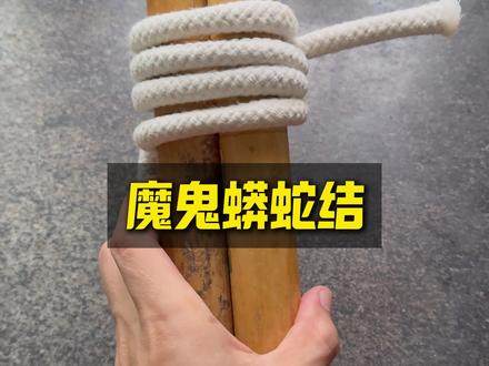 危险的魔鬼蟒蛇结,一旦被它捆住跟本无法逃脱 #实用绳结 #绳结技巧 #生活小妙招 #实用小技巧