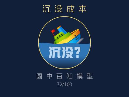 你会因为付出太多,而不知道该不该继续吗? #圆中百知模型 72% 沉没成本沉不沉没?#PPT #思维 #个人管理