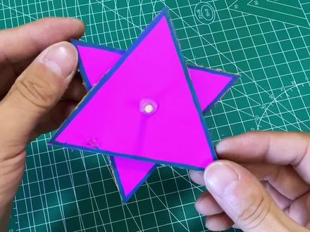 自制六芒星陀螺,简单好玩#手工diy #创意手工 #亲子手工