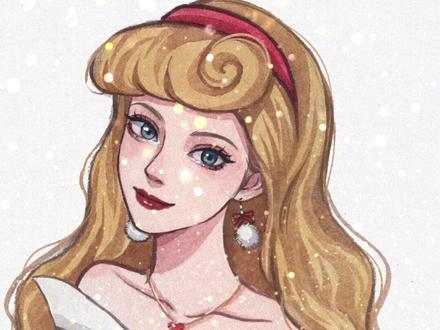 爱洛公主的圣诞新衣#迪士尼公主 #画画 #圣诞