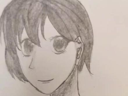 45度侧面人物画 刚开始不会弄视频 搞了很多乌龙 #傻妞学画画一起分享 #铅笔画 #动漫手绘