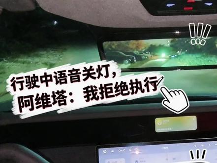 这才是智能车该有的样子,安全第一。行驶中语音关灯,阿维塔给出标准答案。#阿维塔06 #语音关灯 #汽车安全 #智能座舱