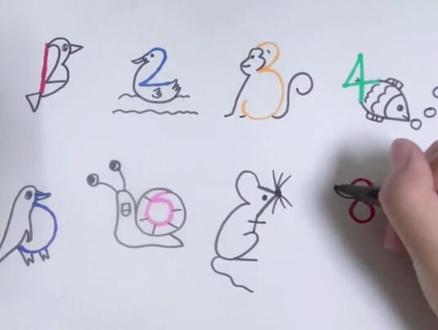 #一学就会的简笔画 #简笔画 #幼儿园 数字简笔画来啦!