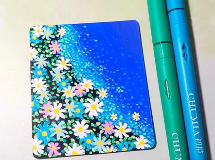一不小心系列 之 浪漫花海!#画画 #丙烯马克笔 #手绘 #花海 #简笔画