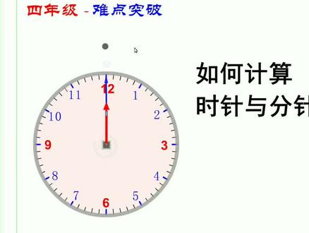 如何计算时针与分针的夹角,好学生必须会!