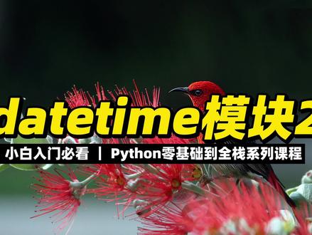 datetime模块2 #Python #编程入门 #程序员 #全栈