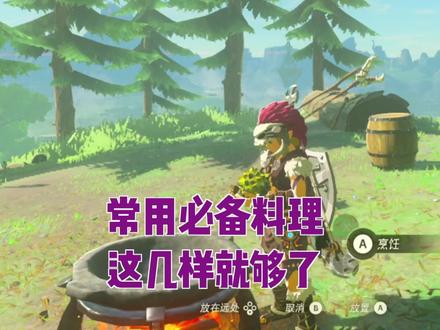 塞尔达旷野之息,平时最常用的料理,学会这几样菜就足够了。 #塞尔达荒野之息 #任天堂switch