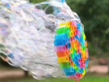 #手工 #一起做手工 来一起做好玩的神奇泡泡机