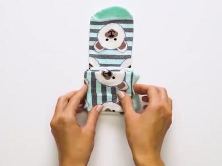 超实用!袜子居然可以这样折叠,要不要这么整齐!@抖音小助手