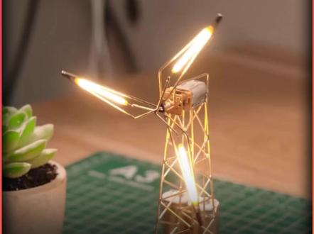 用一杯奶茶钱,自己DIY桌面风车灯