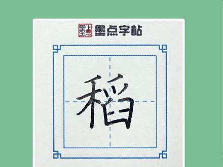 4年级生字“稻”#练字技巧 #规范字书写 #手写 #硬笔书法 #汉字