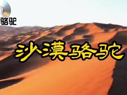 《沙漠骆驼》荒凉的旋律,烟嗓的歌声让人为之动容!
