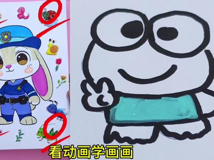 画个热气球送你好不好?#看动画学画画#亲子#育儿#亲子#简笔画