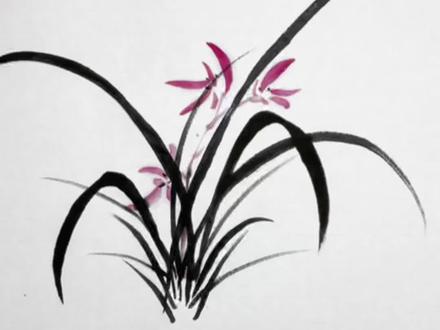 画兰花只需要记住这三句口诀#国画 #国画兰花 #零基础学国画 #墨兰 #兰花画法