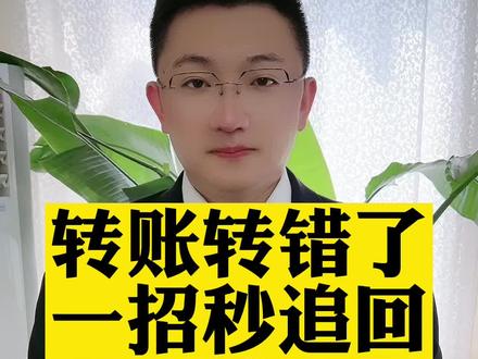 转账转错了,一招秒追回