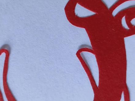 【刻纸表演】可爱的小海豚简笔画改剪纸。