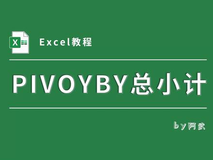 全网首发:PIVOTBY函数新参初探,实现总小计的精确控制! #365 #Excel #新函数