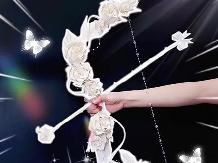 几张纸就能做这么好看的玫瑰纸弓箭,教程来啦! #手工 #手工diy #玫瑰弓箭