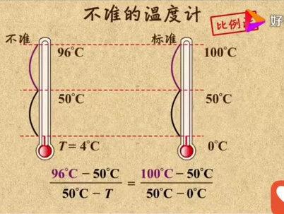 #初中物理
不准温度计的计算