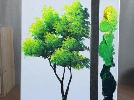 一个视频教会你如何画树 #跟着抖音学画画 #画画 #画画其实很简单 #零基础学画画 #绘画教程