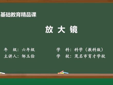 教科版科学六年级下册精品课件 1.放大镜