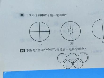 奥运会标能否一笔画出?奥数知识点奇点偶点一笔画出题型