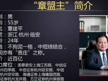 股市大咖,一代游资章建平的传奇人生故事#财经 #股市 #名人大咖