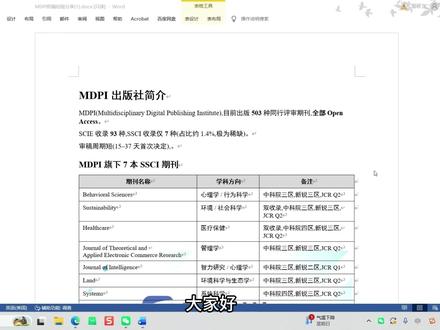 讲解MDPI的投稿 #mdpi #投稿 #期刊投稿 #sci论文 #期刊发表